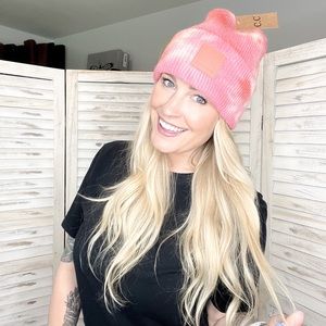 THREE BIRD NEST | Tie Dye Vibes Orange Pink Beanie